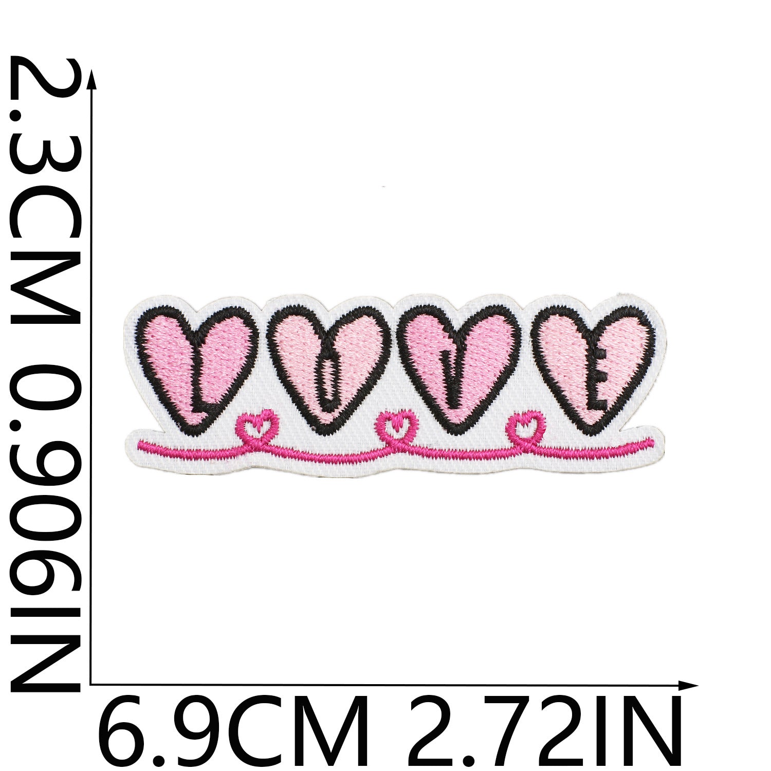 Wholesale Pink Python Embroidered Cloth Sticker